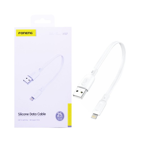 Foneng Cable X107 3.0A Lightning 25cm White Foneng Cable X107 3.0A Lightning 25cm White